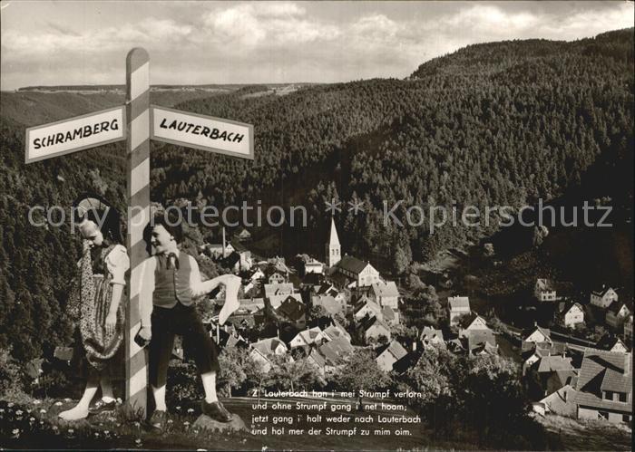 Lauterbach Schwarzwald Wegweiser Kinder Teilansicht
