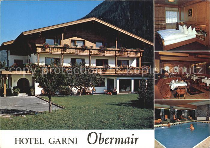Mayrhofen Zillertal Hotel Garni Obermair Zimmer Gaststube Hallenbad