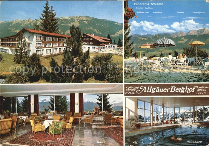 Sonthofen Oberallgaeu Sporthotel Allgaeuer Berghof mit Nebenhaus Alpe Eck Terras