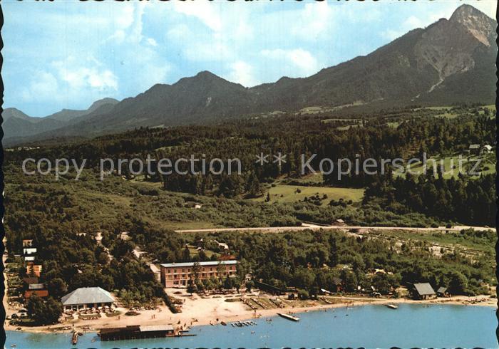 Faak am See Finkenstein Strandhotel Fuerst Fliegeraufnahme
