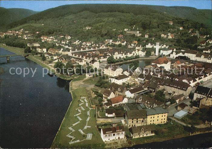 Bad Karlshafen mit Weser Fliegeraufnahme