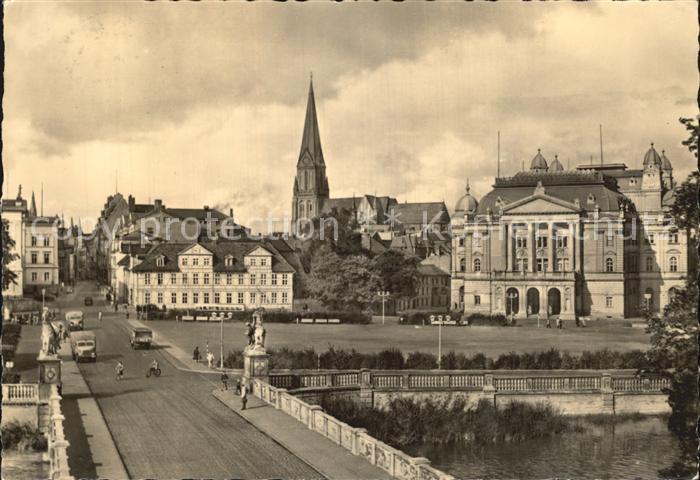 Schwerin Mecklenburg Schlossstr Dom Staatstheater