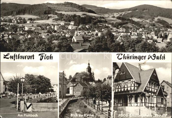 Floh-Seligenthal Panorama Flohbach Kirche FDGB Erholungsheim Einheit