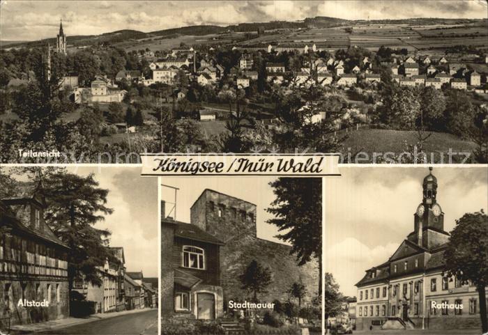 Koenigsee Thueringen Panorama Altstadt Stadtmauer Rathaus