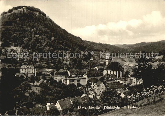 Koenigstein Saechsische Schweiz mit Festung