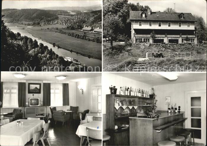 Prossen Betriebsferienheim der VEB Grossraeschen TV Raum Theke