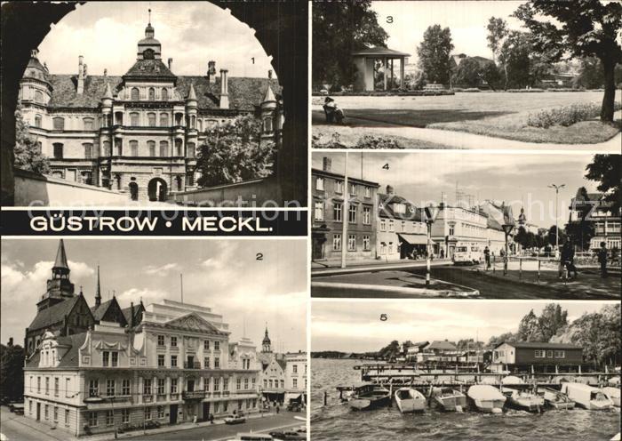 Guestrow Mecklenburg Vorpommern Schloss Rathaus Rosengarten Eisenbahnstr Bootsha