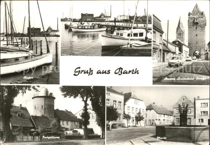 Barth Hafen Rud Breitscheid Str Fangelturm Markt Brunnen