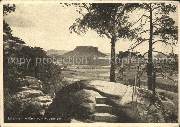 Lilienstein Blick vom Rauenstein