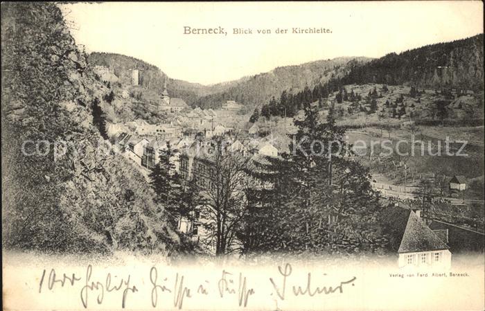 Berneck Fichtelgebirge Blick von der Kirchlette