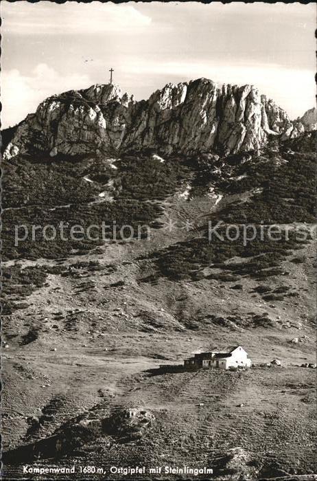 Kampenwand Chiemgau Ostgipfel mit Steinlingalm