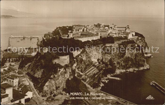 Monaco Le Rocher Fliegeraufnahme
