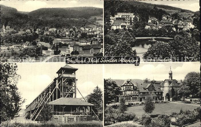 Bad Sooden-Allendorf Fliegeraufnahme Schwanenteich Gradierwerk