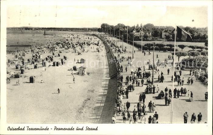 Travemuende Ostseebad Promenade und Strand