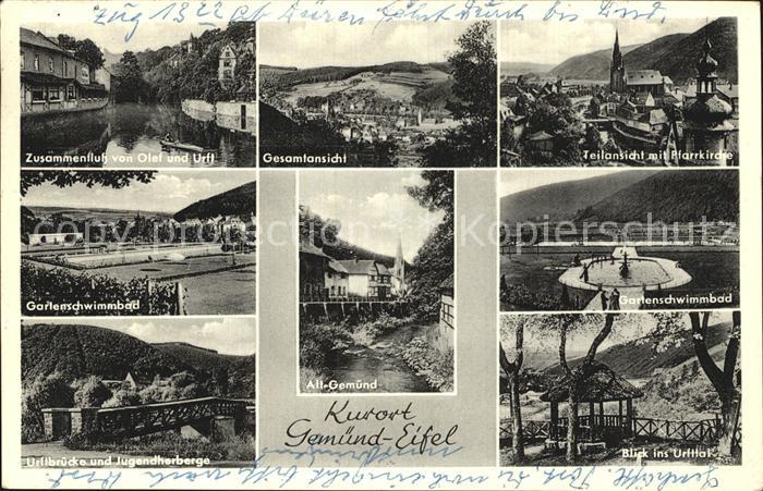 Gemuend Eifel Zusammenfluss von Olef und Urft