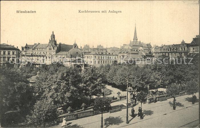 Wiesbaden Kochbrunnen mit Anlagen