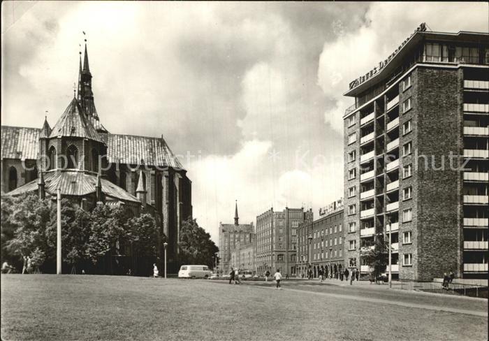 ROSTOCK  CITY Marienkirche und Lange Strasse