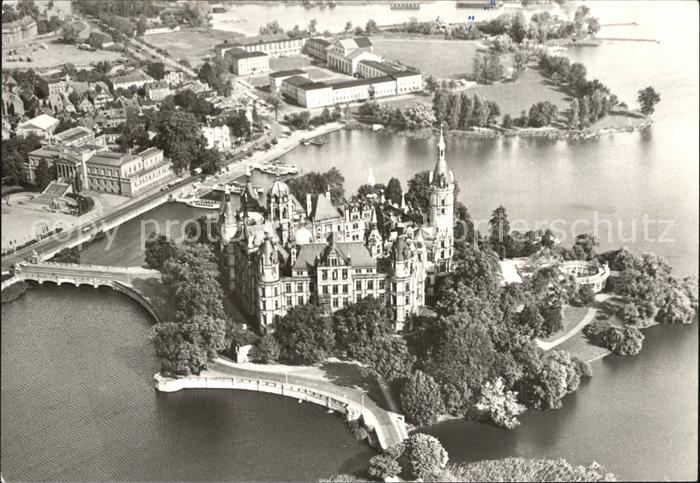 Schwerin Mecklenburg Fliegeraufnahme Schloss