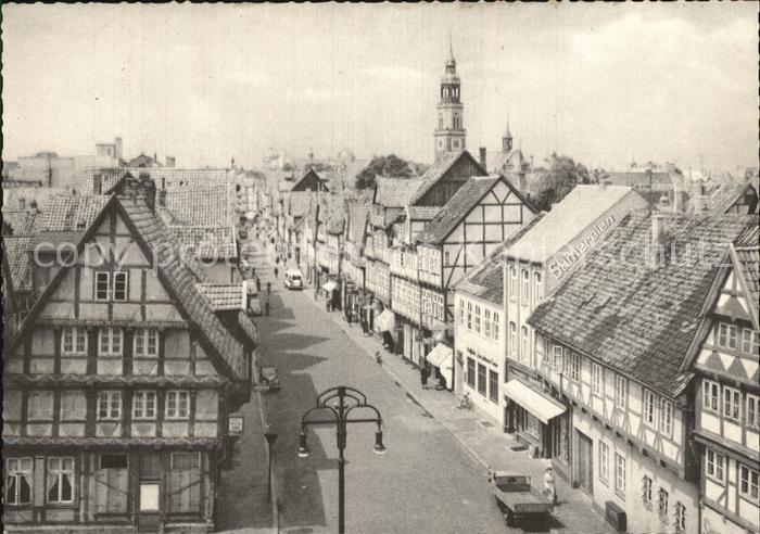 Celle Niedersachsen Mauernstrasse und kleiner Plan