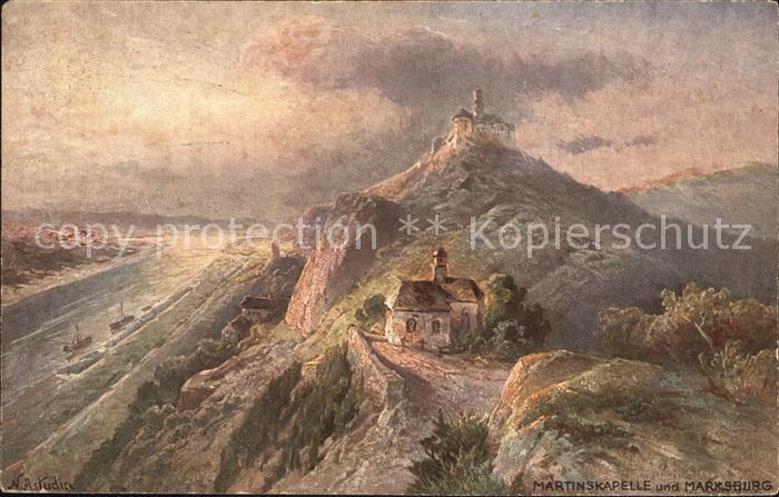 Kuenstlerkarte N. Astudin Martinskapelle Marksburg Nr. 142