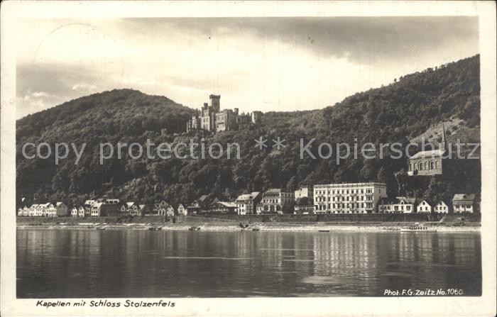 Foto Zeitz F.G. Nr. 1060 Kapellen Schloss Stolzenfels