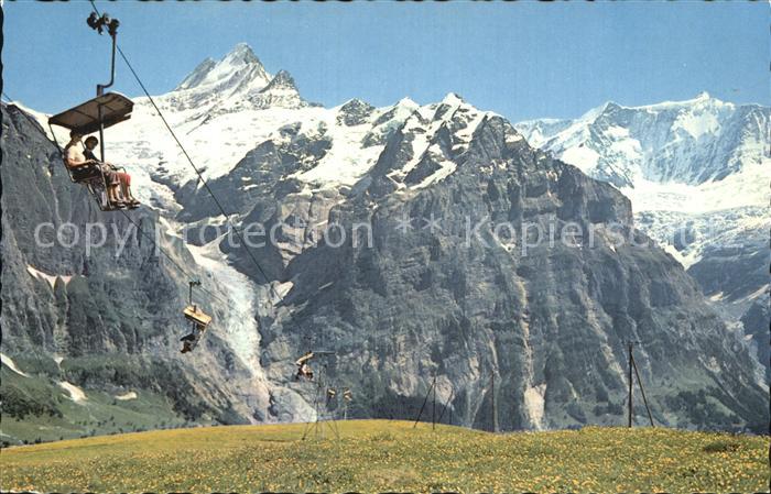 Sessellift Grindelwald Firstbahn Schreckhorn Fiescherhorn