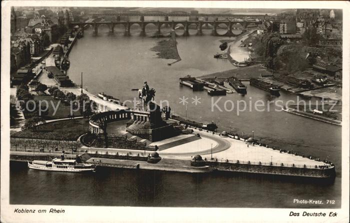 Foto Kratz Nr. 712 Koblenz am Rhein Deutsches Eck