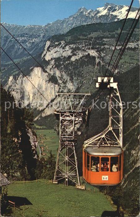 Seilbahn Schilthornbahn Muerren Lauterbrunnental