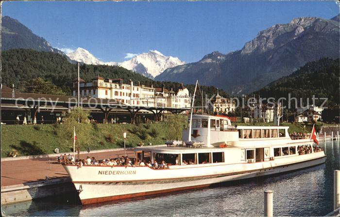 Motorschiffe Niederhorn Interlaken Schiffstation Moench und Jungfrau