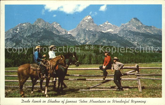 Cowboys Dude Ranch Teton Mountains Wyoming