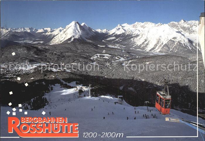 Seilbahn Bergbahnen Rosshuette Seefeld Tirol