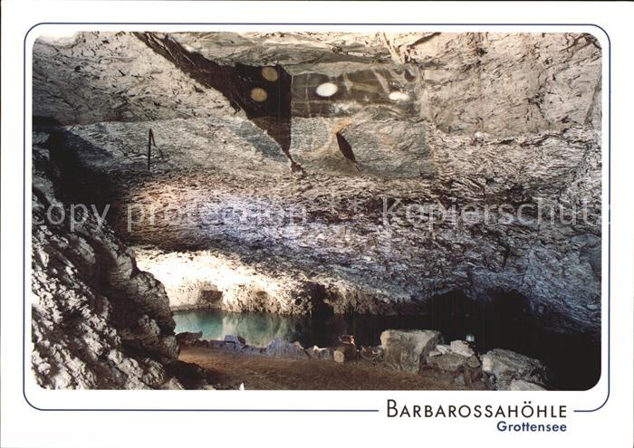 Hoehlen Caves Grottes Barbarossahoehle Grottensee