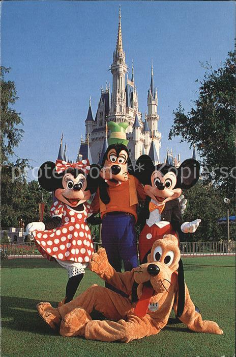 Walt Disney World Cinderella Castle Mickey Minnie Goofy Pluto