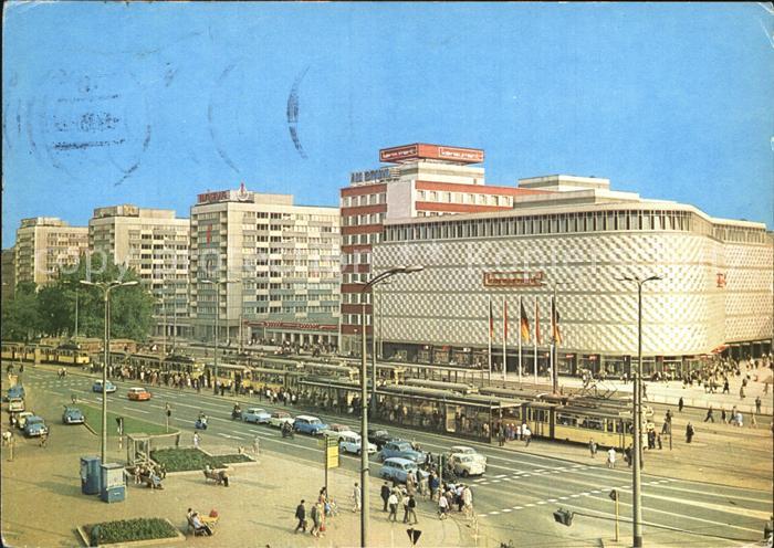 Strassenbahn Leipzig Warenhaus Konsument am Bruehl
