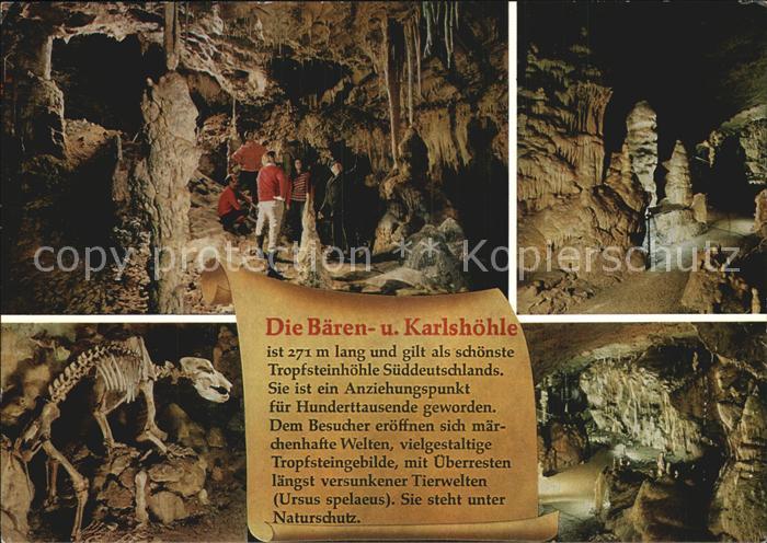Hoehlen Caves Grottes Baeren- und Karlshoehle Erpfingen