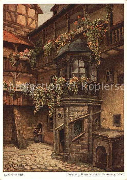 Moessler L. Nuernberg Kutscherhof im Brunnengaesschen