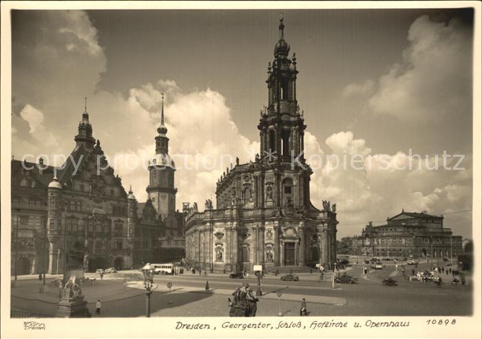 Foto Hahn Nr. 10898 Dresden Georgentor Schloss Hofkir