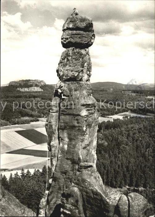 Klettern Bergsteigen Saechsische Schweiz Barbarine