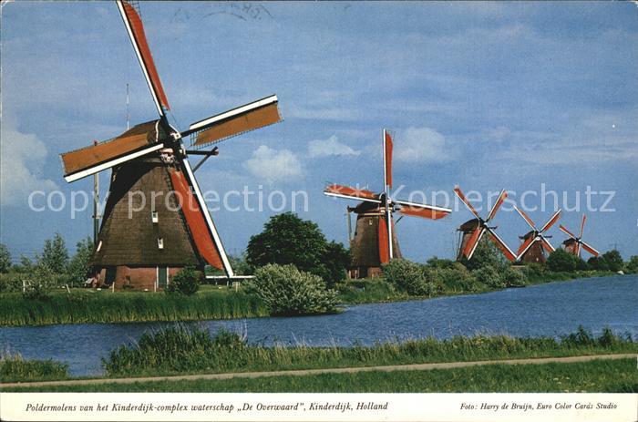 Windmuehle Poldermolens Kinderdijk  De Overwaard
