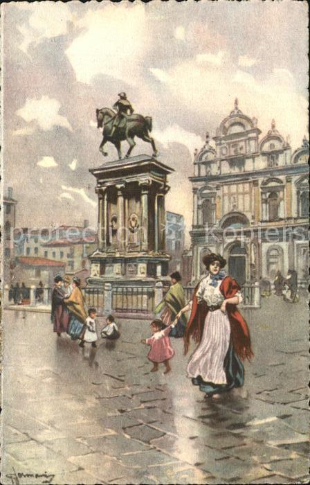 Venezia Venedig Monumento a Colleoni Kuenstlerkarte