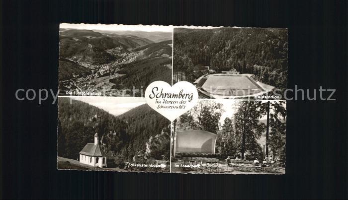 Schramberg Panorama Fuenftaelerstadt Waldstadion Konzertpavillon Stadtpark Falke