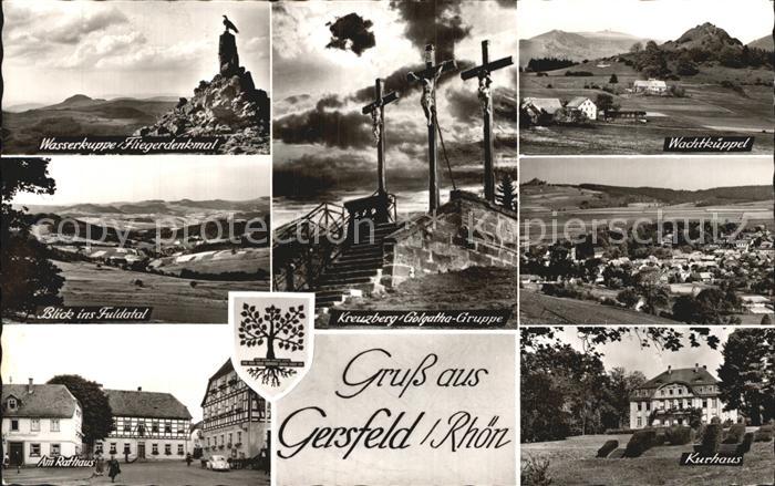 Gersfeld Rhoen Wasserkuppe Fliegerdenkmal Kreuzberg Golgatha Gruppe Wachtkueppel