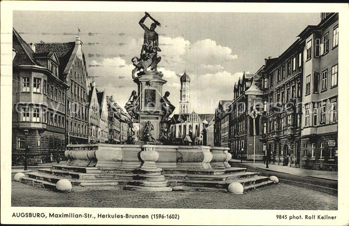Augsburg Maximilianstrasse Herkules Brunnen