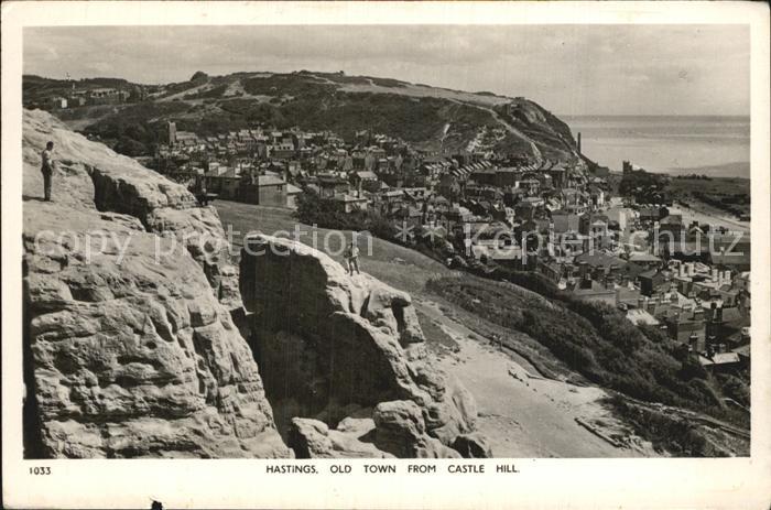 Hastings East Sussex Old Town from Castle Hill