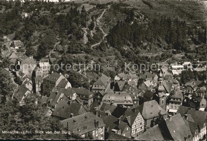 Monschau Montjoie NRW Blick von der Burg