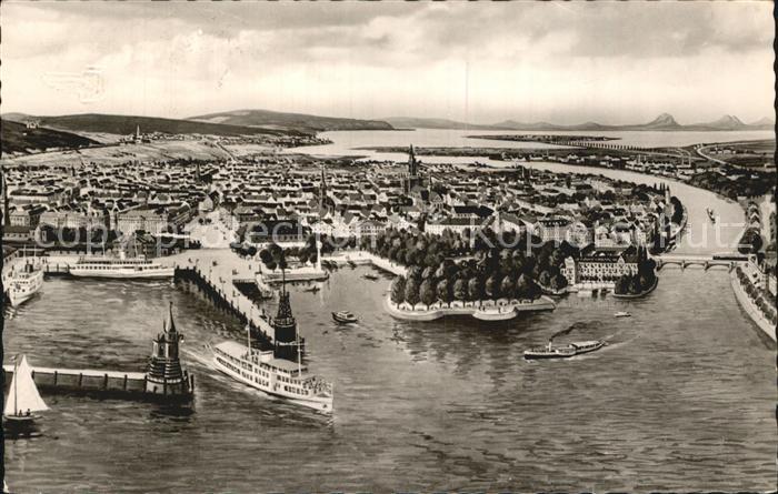 Konstanz Bodensee aus der Vogelperspektive Bromsilber