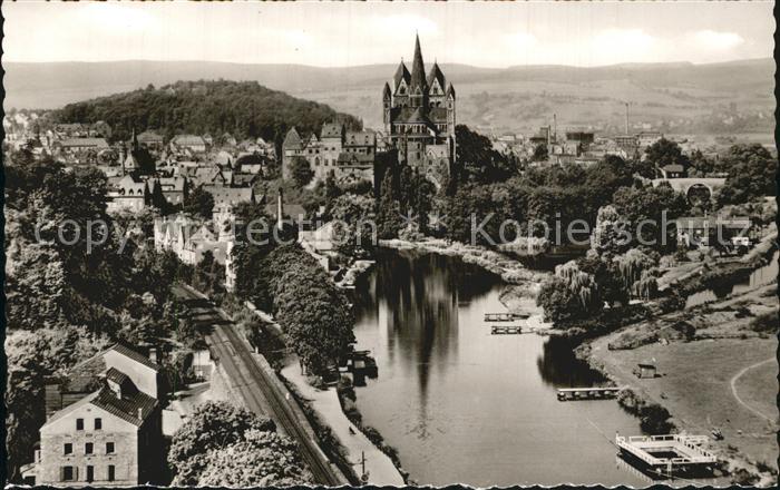 Limburg Lahn Panorama Blick von der Autobahn Limburger Dom