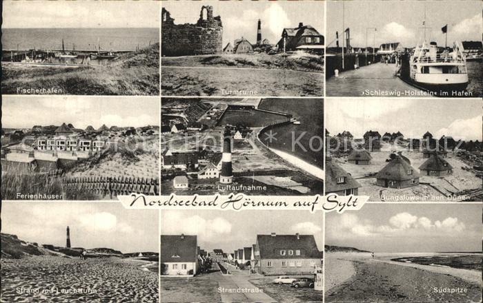 Hoernum Sylt Hafen Turmruine Ferienhaeuser Leuchtturm Strand Bungalows Duenen Lu