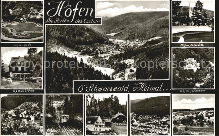 Hoefen Enz Minigolf Ferienheim Enzbruecke Gasthaus Eyachbruecke Wildbad Sommerbe