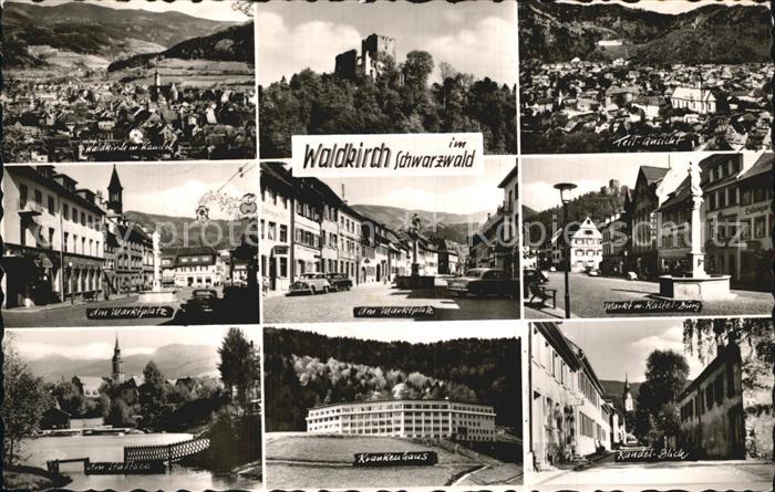 Waldkirch Breisgau Kandel Marktplatz Stadtsee Krankenhaus Kastel Burg